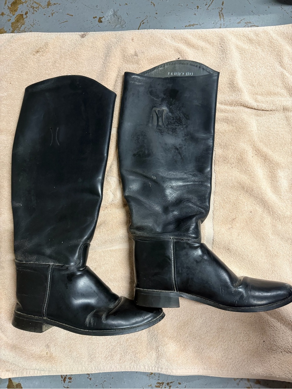 Women’s Black Leather Tall Riding Boots